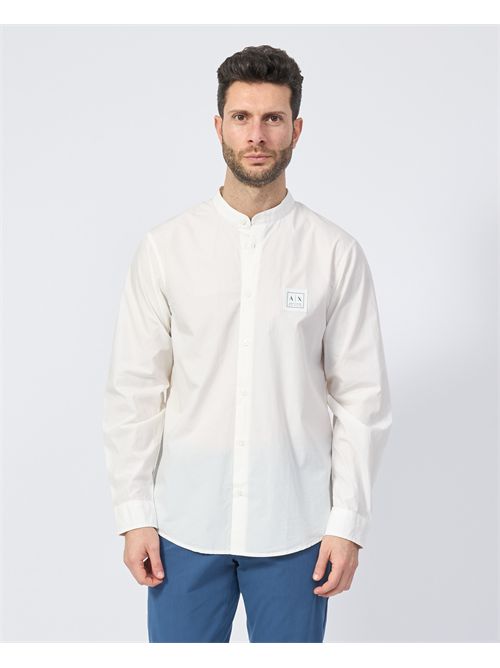 AX Men's Shirt in Cotton Poplin ARMANI EXCHANGE | XM000375-AF12994U0009